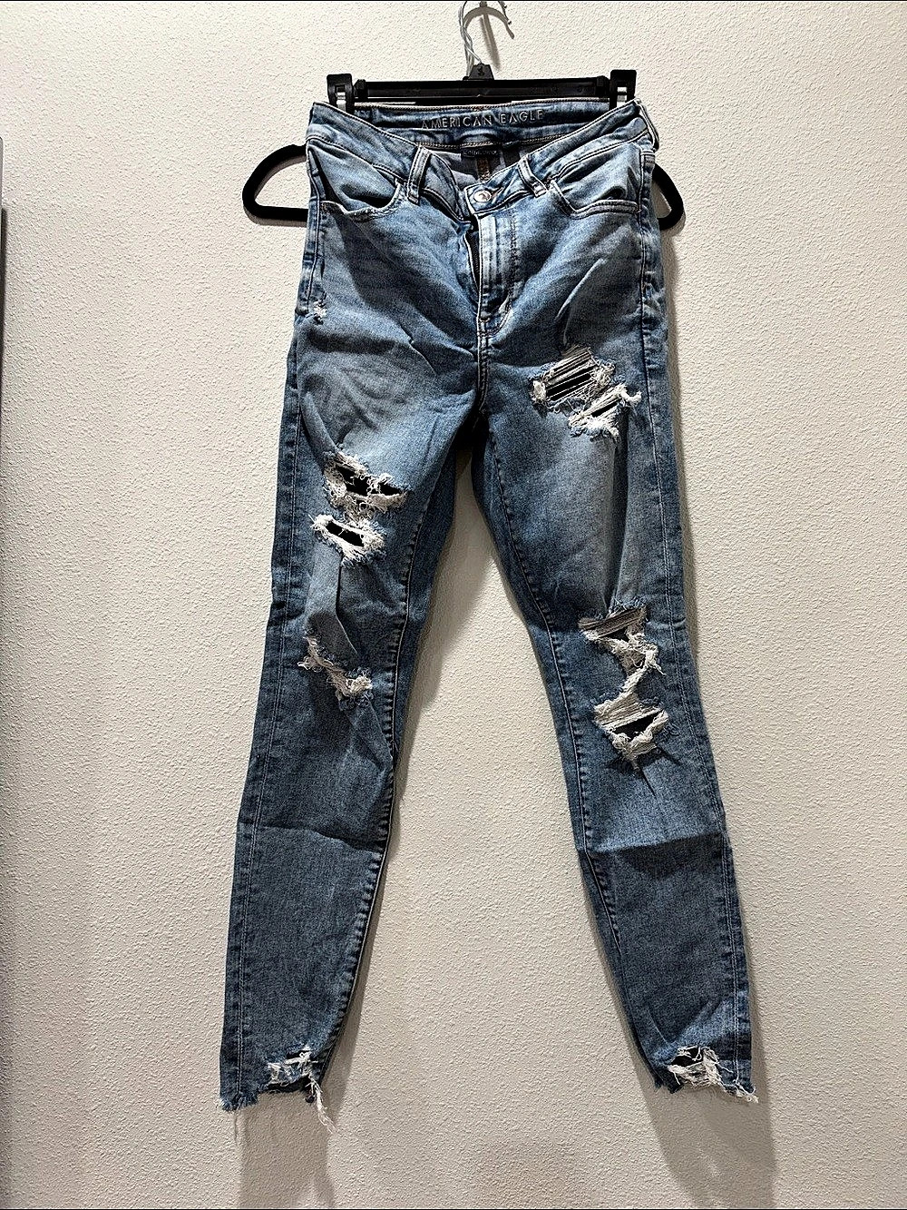 American Eagle Super High Rise Jegging Skinny Jeans Blue Size 8